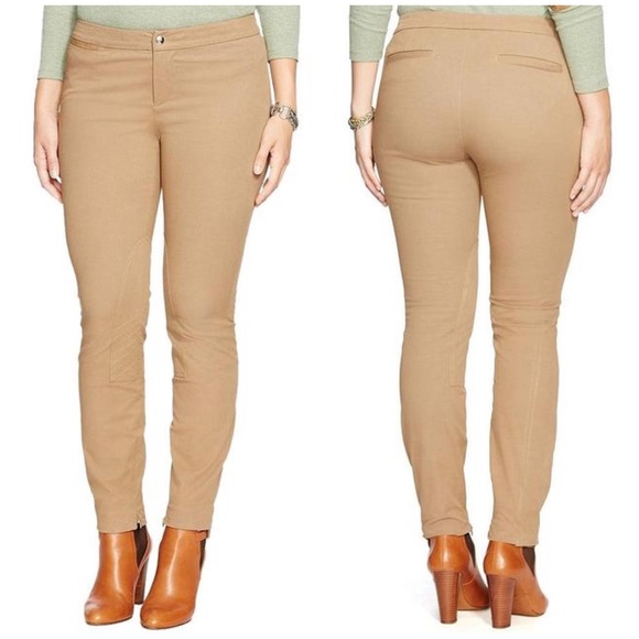 Lauren Ralph Lauren Slim Taupe Stretch Slim Pants - Picture 2 of 10